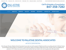 Tablet Screenshot of palatinedentalassociates.com